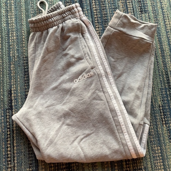 Adidas Classic 3-stripes Jogger Gray Pants size Small - Picture 6 of 6